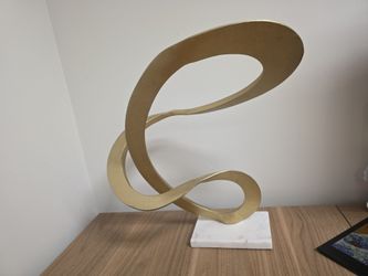 Gold white marble decor