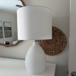 Beautiful Large Pure White Table Lamp Glass Elegant Table  Decor 