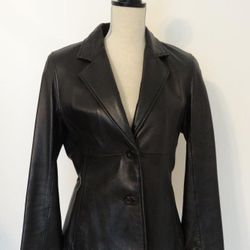 Wilsons Black Leather Jacket, Pelle Studio