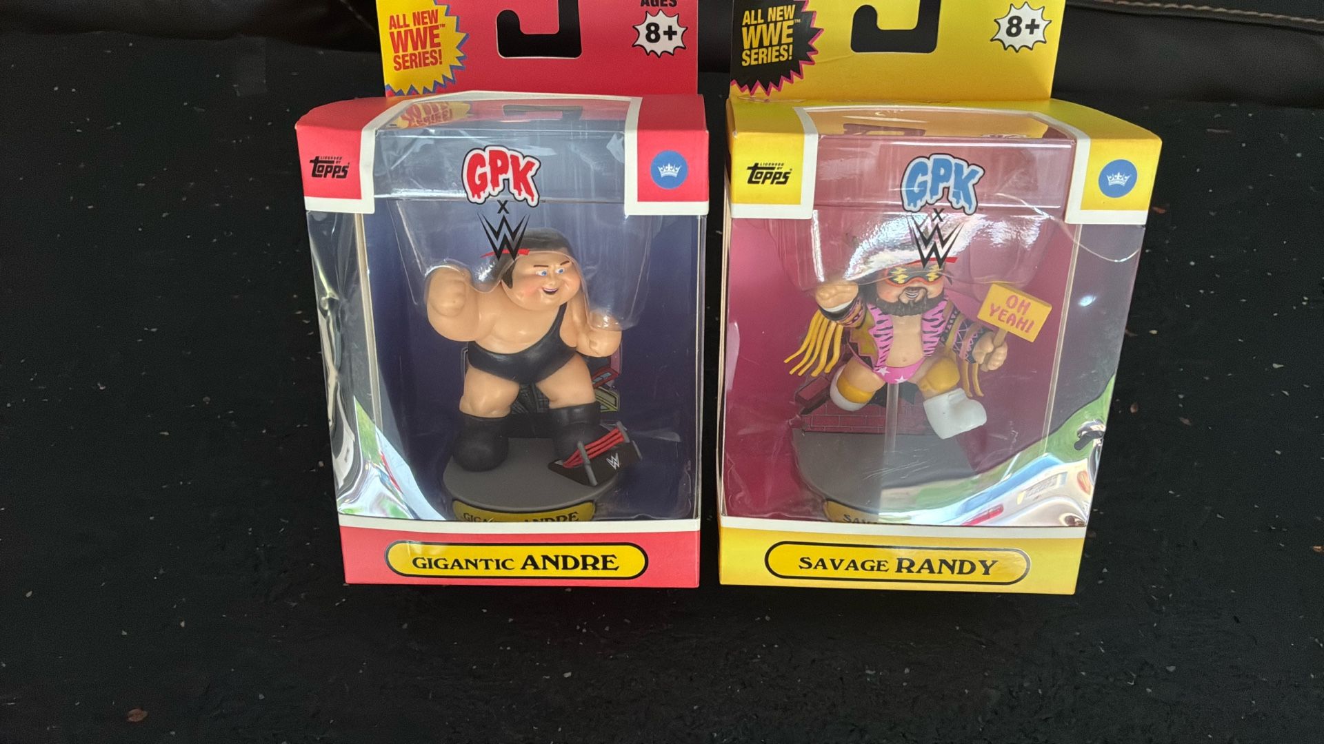 GPK/WWE Macho Man Savage Randy and Andre, The Giant Action Figure NIB Garbage Pail Kids