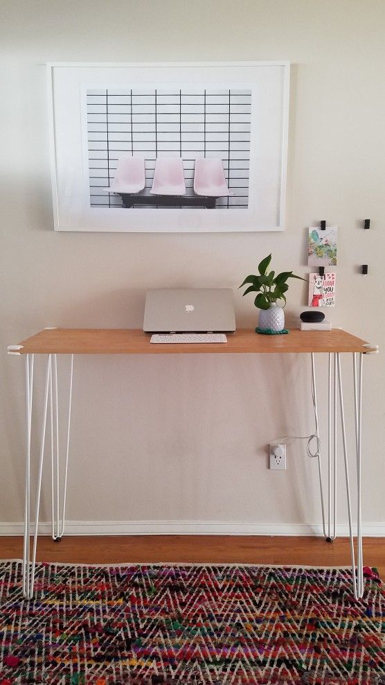 Desk With Hairpin Legs