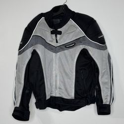 Tourmaster Intake Series 2 Mens Medium 42 Gray Motorcycle Mesh Padded Jacket