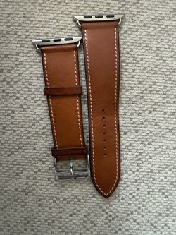 Apple Hermes iwatch 44mm watch band/strap tan leather original, not Gucci, Louis Vuitton, Prada