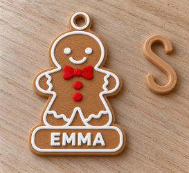 Personalized Gingerbread People Family Ornament, 1–8 Names, Expecting Baby Option, Custom Colors