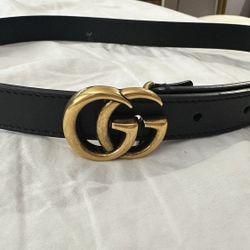 Authentic Gucci Marmont Thin Belt 32’