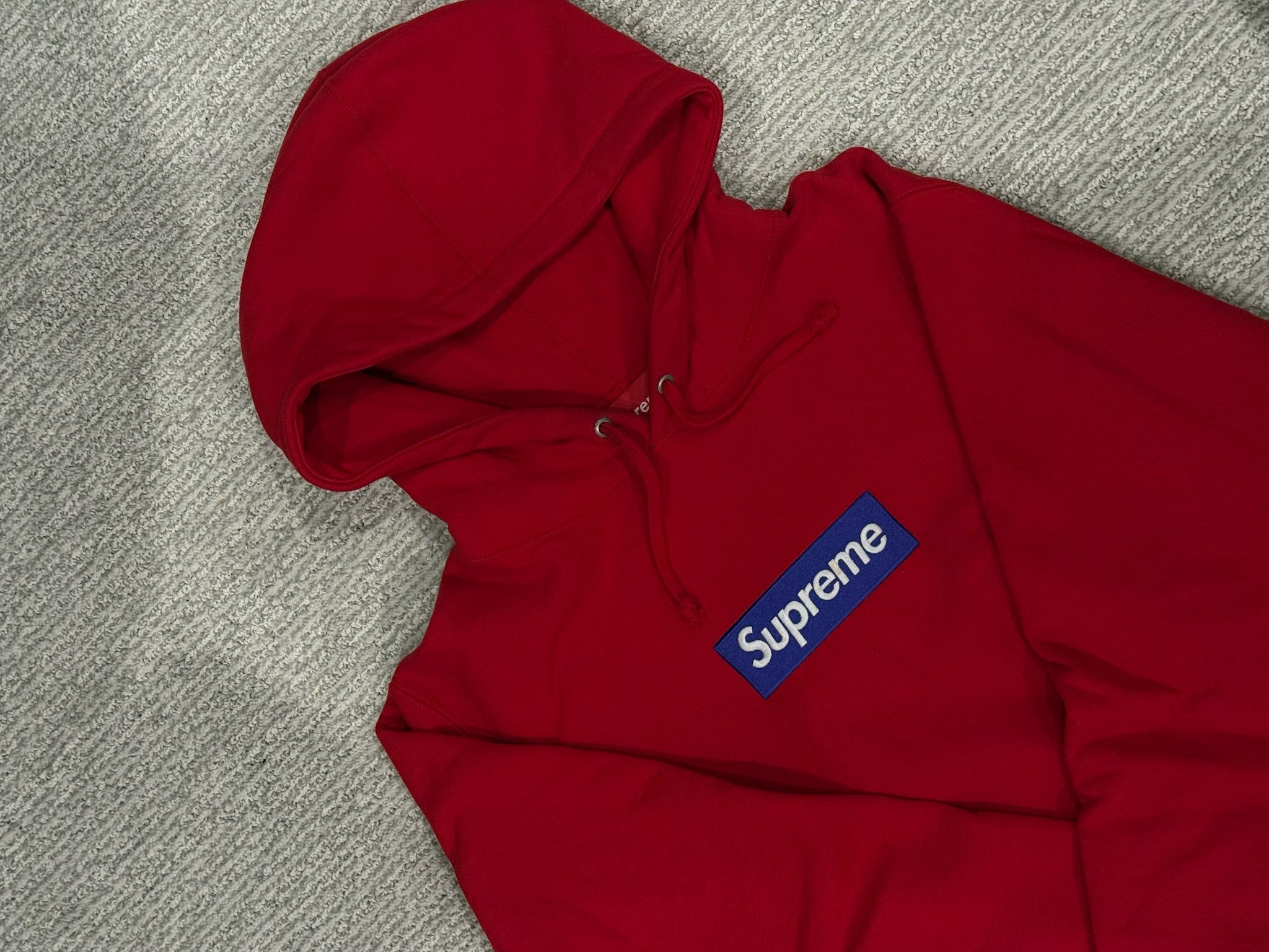 Supreme Box Logo Hoodie Red Purple