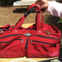 Ricardo Beverly Hills 24" Red Rolling Wheel Duffel Bag Luggage - Compare@$100+