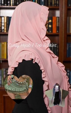 Curly Hijab / Top & Skirt