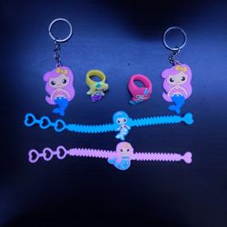 Mermaid Jewelry Set+Keychains