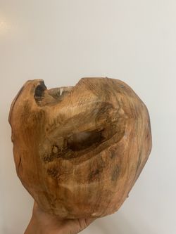Wood bowl for orchids