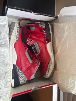 Air Jordan 3 Red Cement Sneakers
