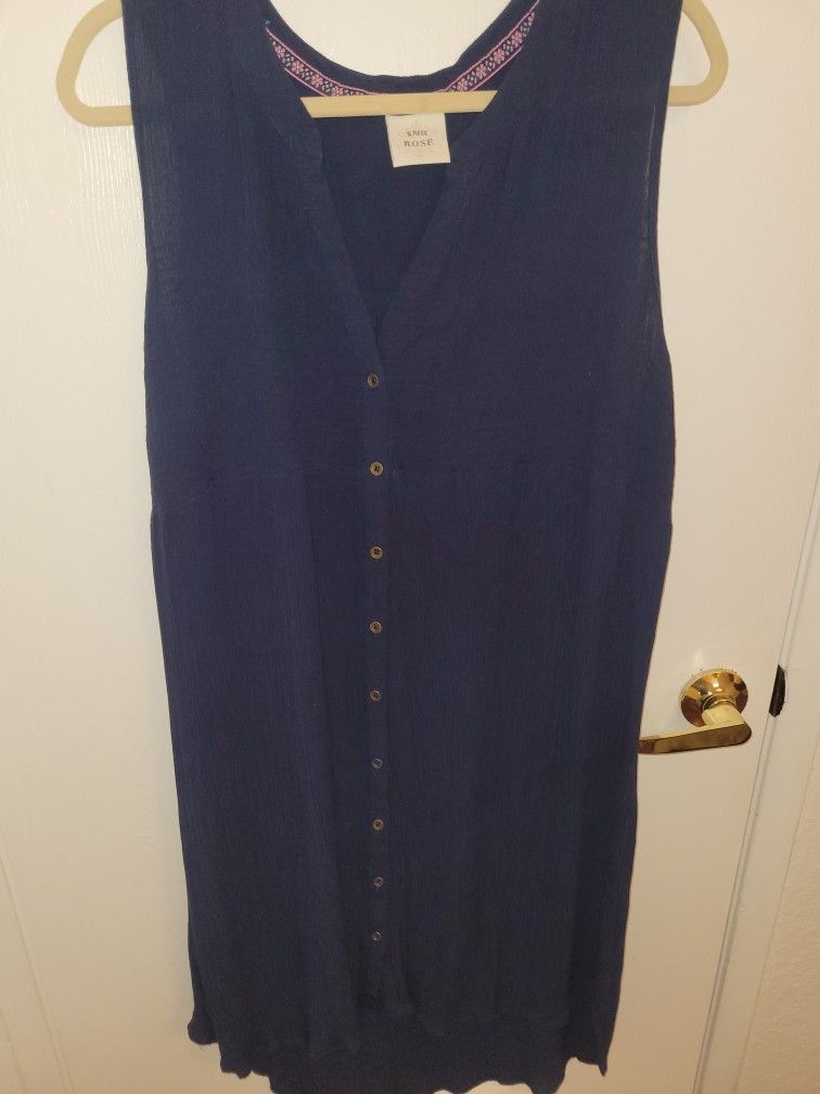 Navy Color Sundress xL