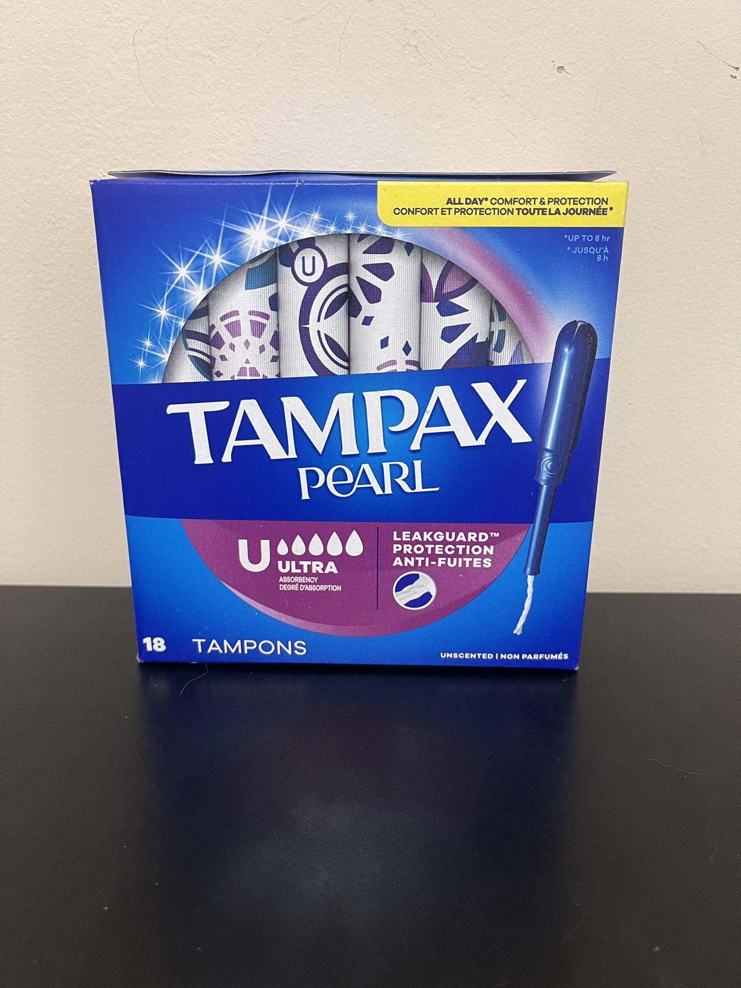 Tampax Pearl Tampons with LeakGuard Braid, Ultra Absorbency, 18 Count