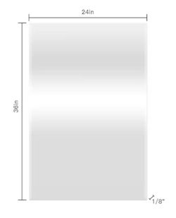 Wall Mirror: 24-in X 36-in Frameless Beveled Edge