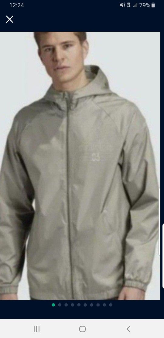 ADIDAS MEN'S FULL ZIPPER TRAINING WINDBREAKER HOODIE JACKET LEGACY DARK GREEN SIZE MEDIUM REGULAR FIT BRAND NEW WITH TAGS CHECK OUT MY OFFERS.