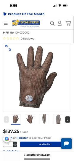 Mesh safety glove size Small - 2 for 1 deal