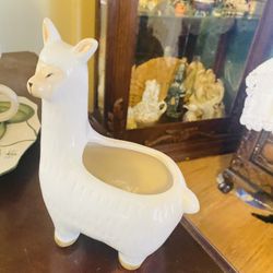 Llama Small Ceramic Plant Holder 