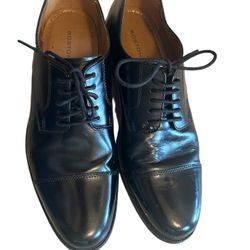 Men’s Classic Bostonian First Flex Black Leather Cap Toe Oxford Shoes •Size 9 
