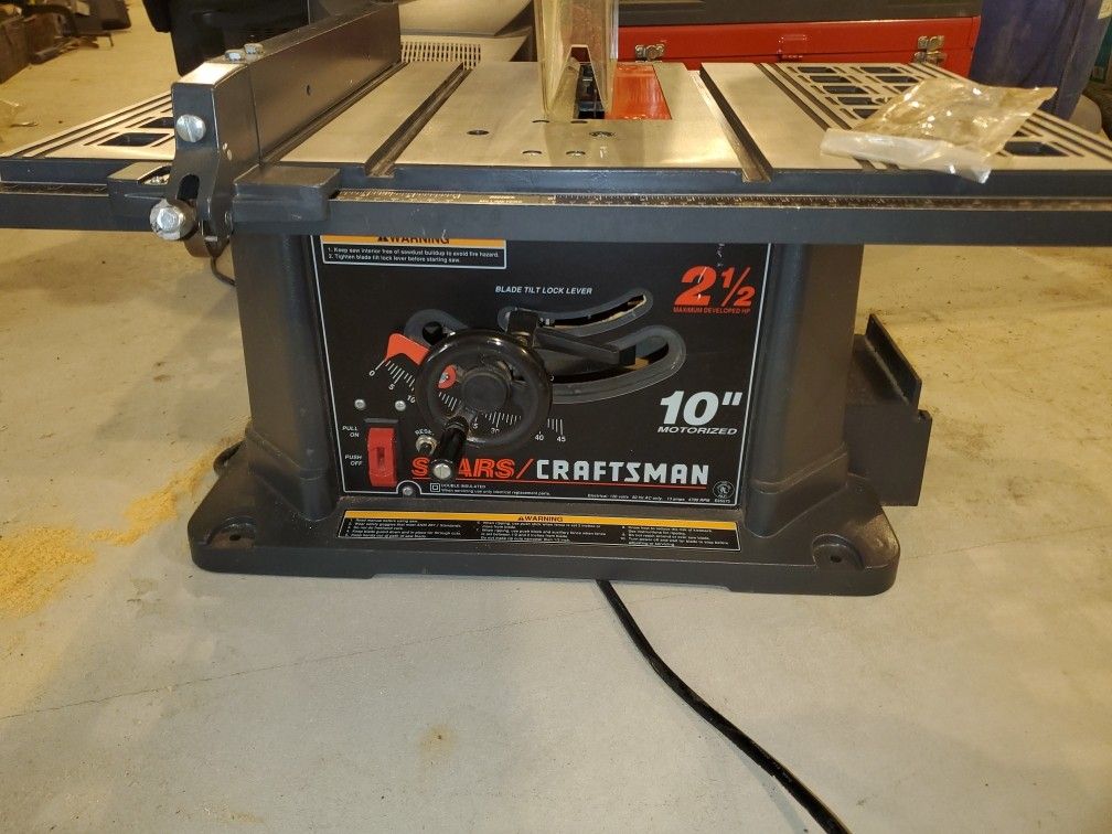 Sears Craftsman 10 inch Portable Table Saw