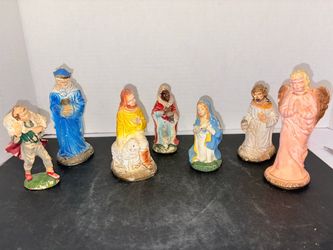 Vintage Chalkware Nativity