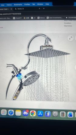 Dual filtered shower head with magnetic handheld