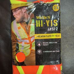 WALLS HI-VIS PREMIUM SAFETY VEST 2XL