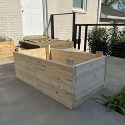 Custom Wood Flower Beds