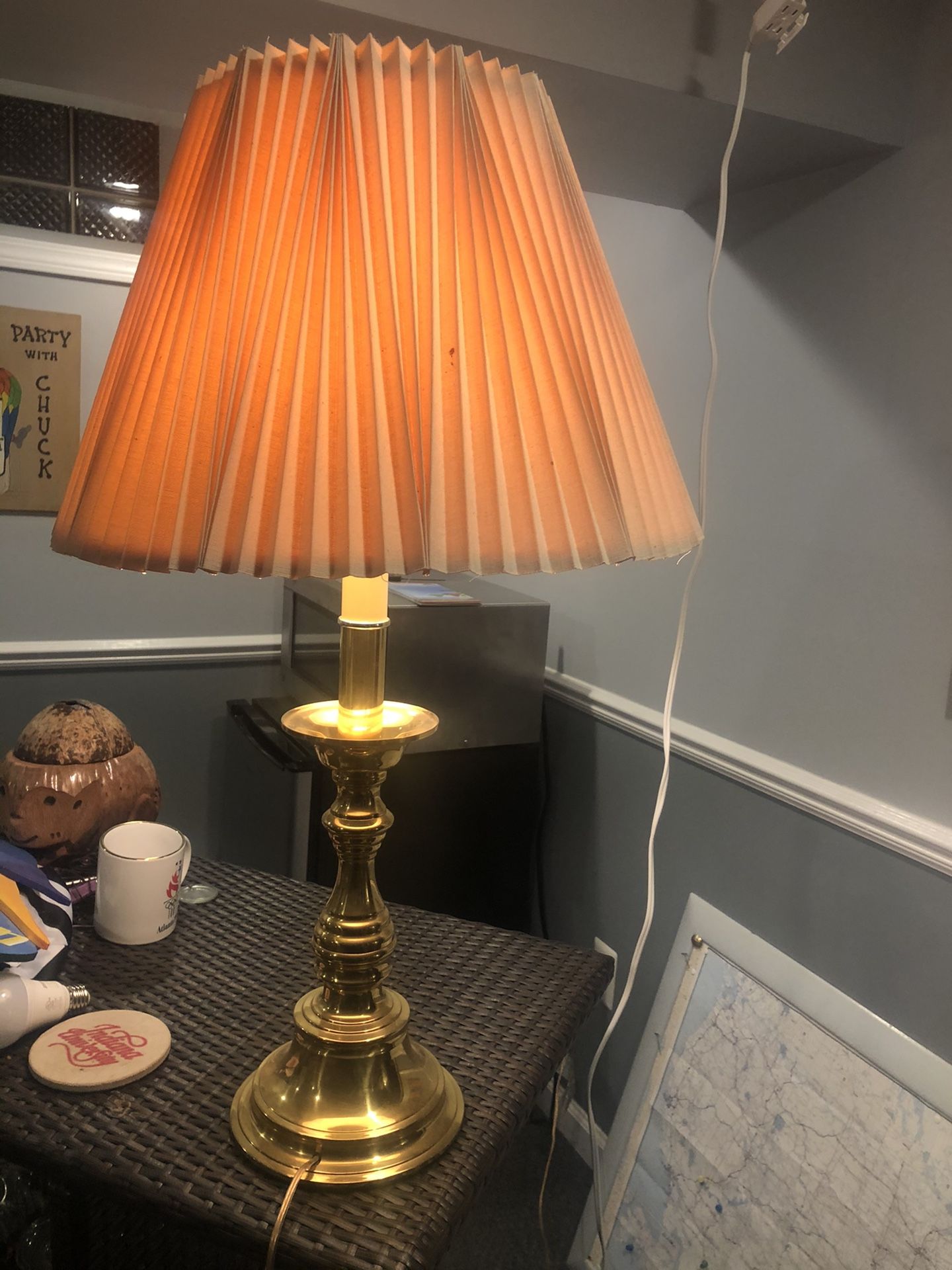 Brass Lamp With Shade