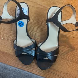 Black Guess Wedge Heel Sandals