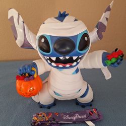 Disneyland  Stitch Mummy Popcorn Bucket Light-Up Glow in Dark