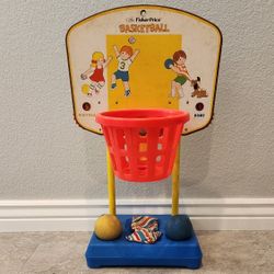 Vintage 1973 Fisher Price Basketball Hoop Playset