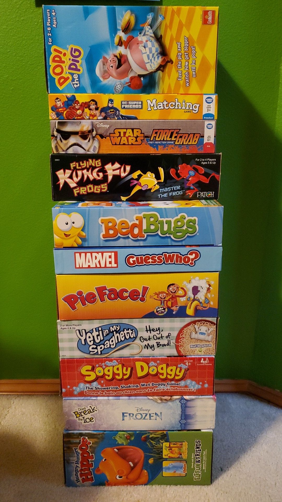 Children's board games 5 dollars each obo