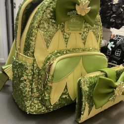 Lounge Fly Princess Tiana Backpack And Wallet