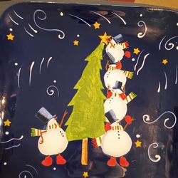 Snowman Serving Platter 