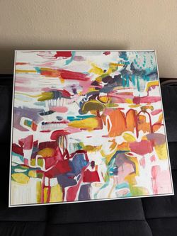 Large Colorful Abstract Canvas Wall Art