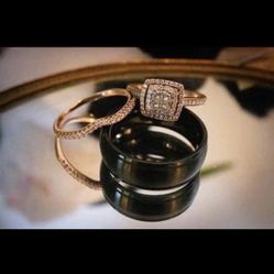 Wedding Ring And Band Set 