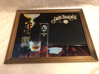 Rare! Vintage Jack Daniels Old No.7 Bar Mirror 19.75” X 15.75”
