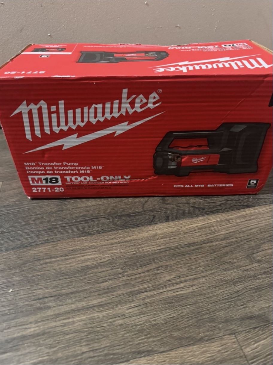 Milwaukee M18 1/4 HP Cordless Transfer Pump (Tool Only) New