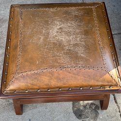 Leather foot rest/stool