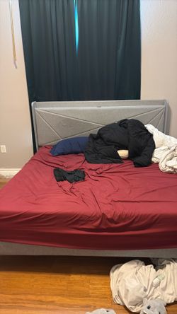 King size bed for sell with frame