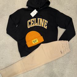 CELINE LOOSE HOODIE IN COTTON FLEECE