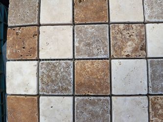 Tumbled Travertine Mosaic Tile