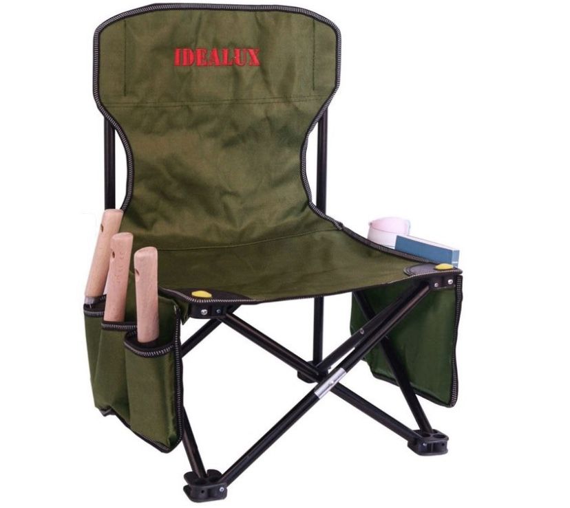 IDEALUX Garden Tools Set, Gardening Outdoor Folding Camping Chair