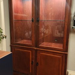 Lighted Glass Cabinet Storage