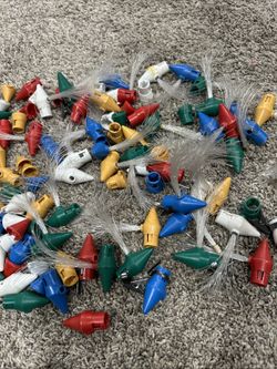 Vintage Fiber Holly Optic Tree Clips For Christmas Tree