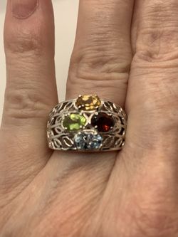 MULTI GENUINE GEMSTONE RING