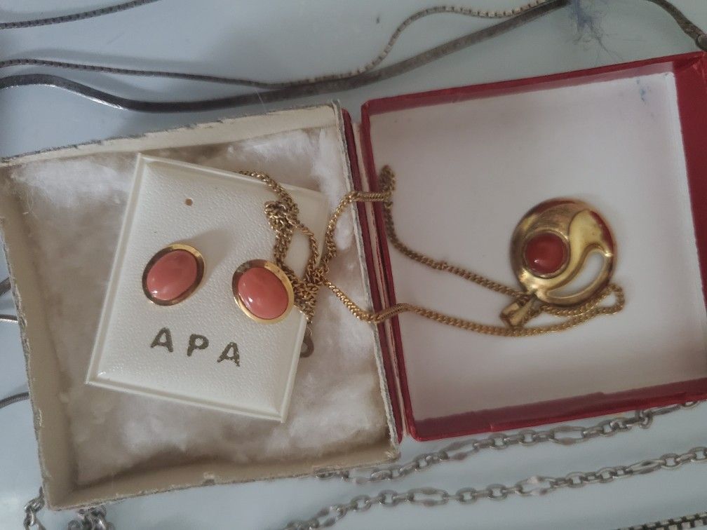 Vintage Sterling Gold Plated Jewelry