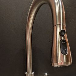 Kitchen Faucet with Pull Down Sprayer, Brushed Nickel  