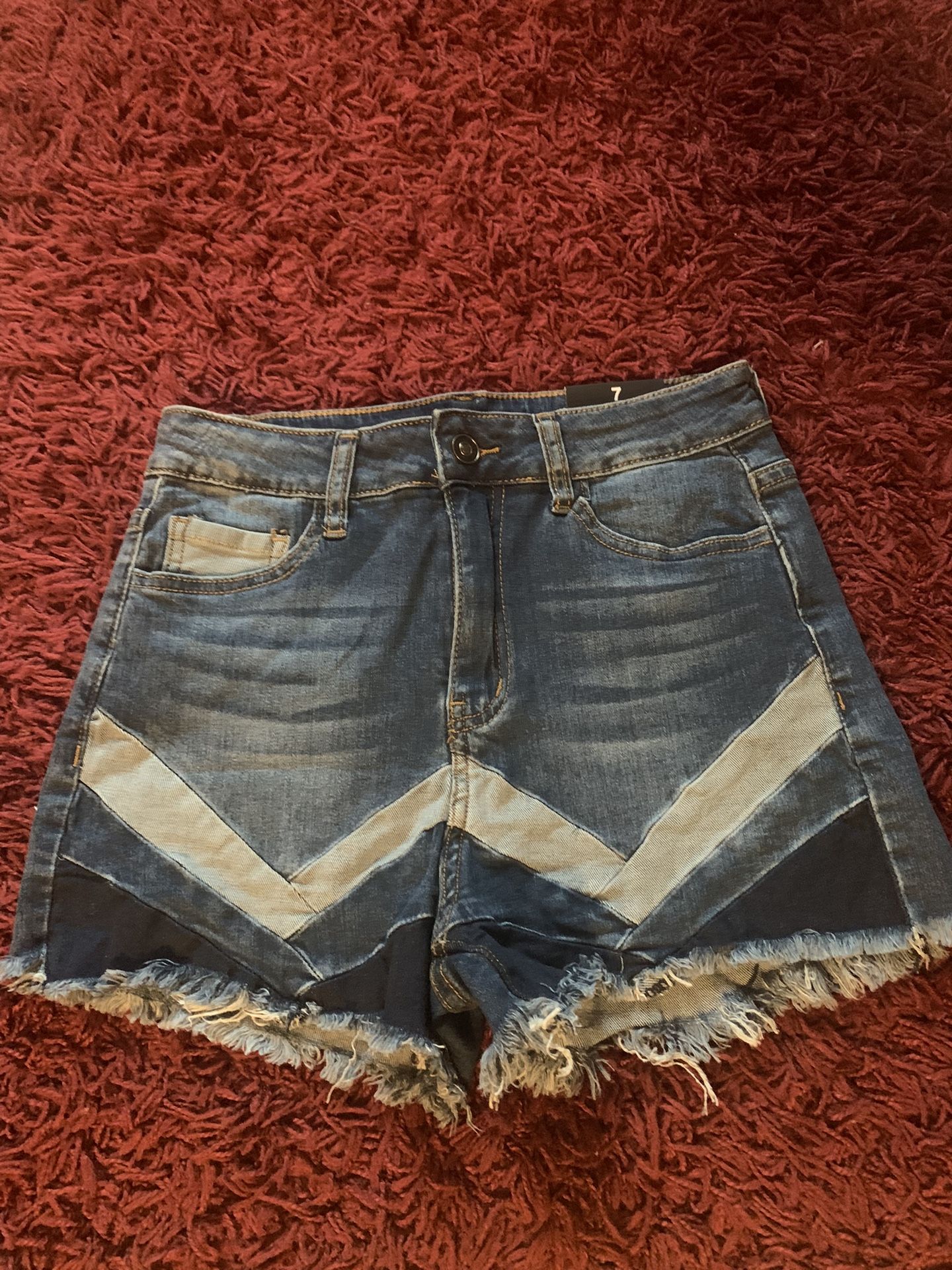 Denim Patch Shorts