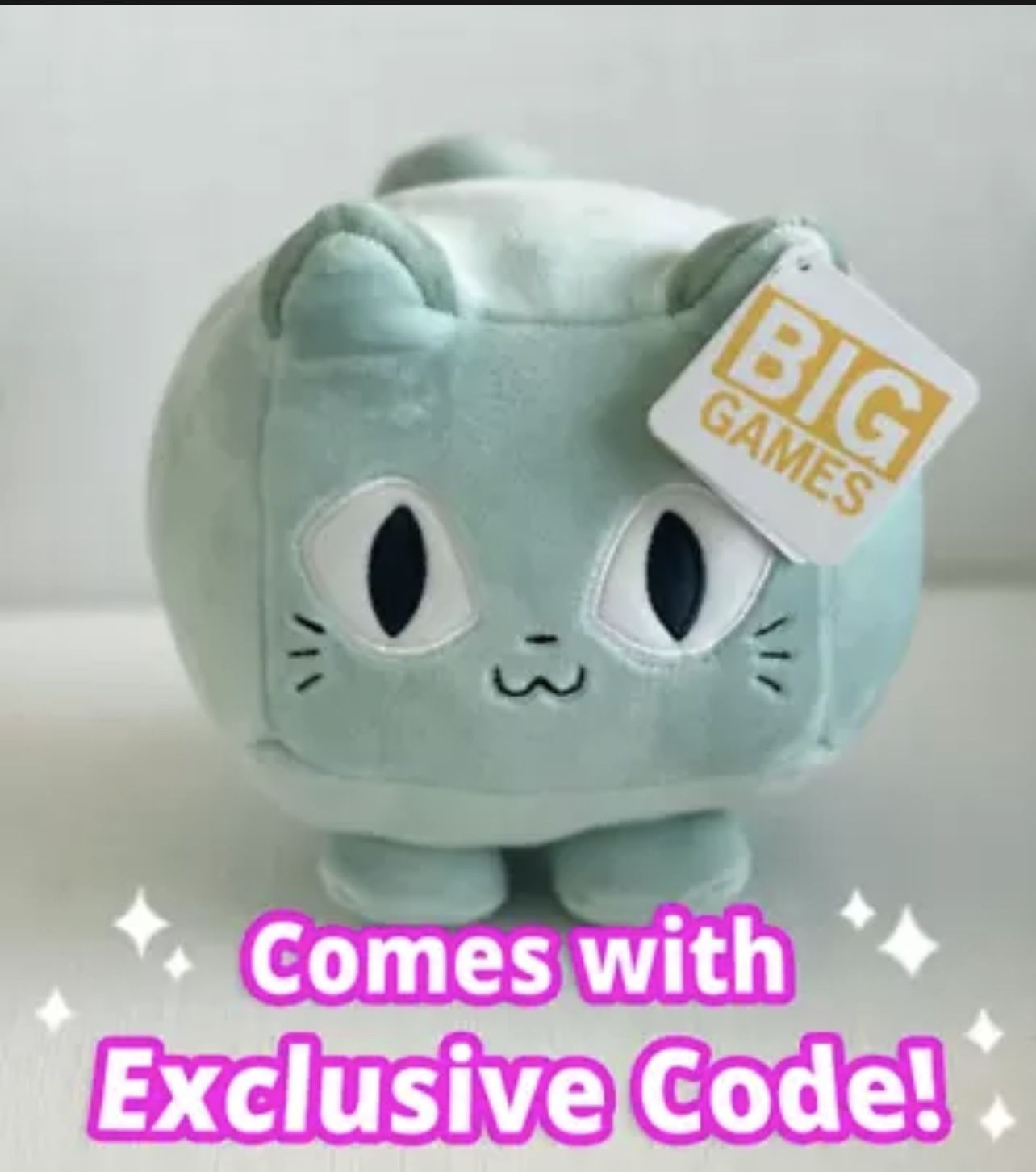 Big Games Pet Simulator X Cat Plush - Includes Redeemable Code - IN HAND